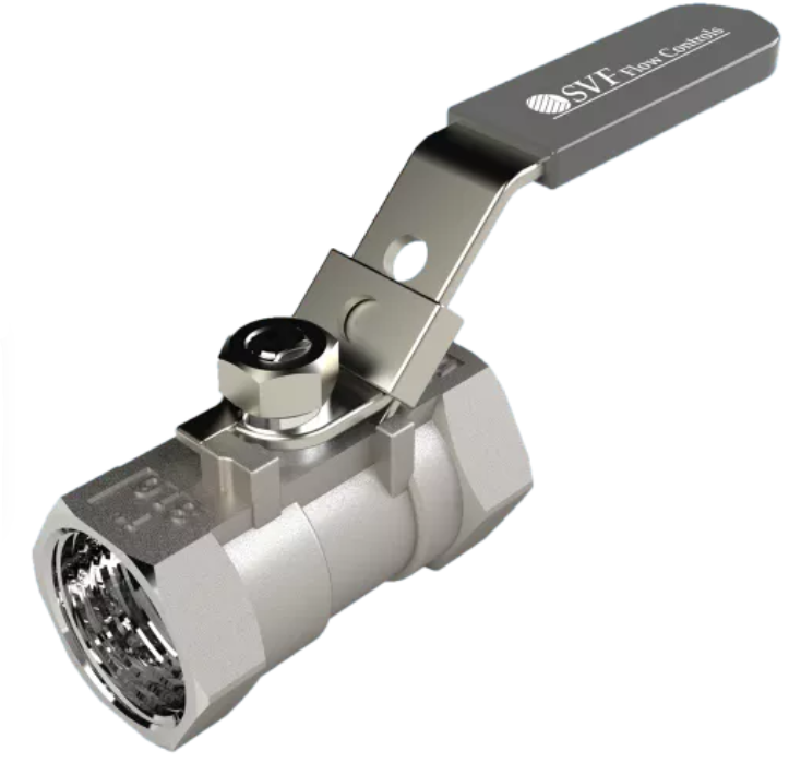 1 " SVF Flow Control 15SS Series, 1Piece, Stainless Steel Ball Valve